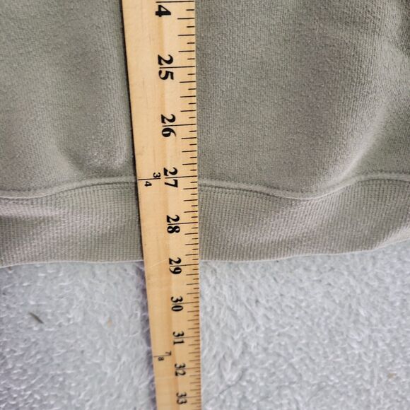 Izod Sweater Mens XL Green Embroidered Logo 1/4 Zip Sweatshirt Mock Neck - Picture 9 of 9